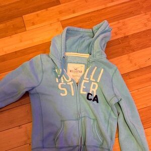 Vintage Hollister zip up light blue cyan size medium